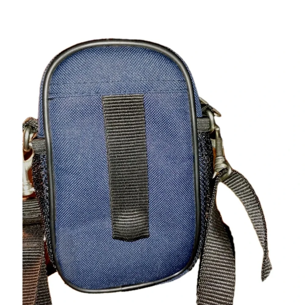 AMBICO Camera/Accessory Bag Navy Blue‎ Gray Black Strap & Belt Loop 5 Pocket Zip